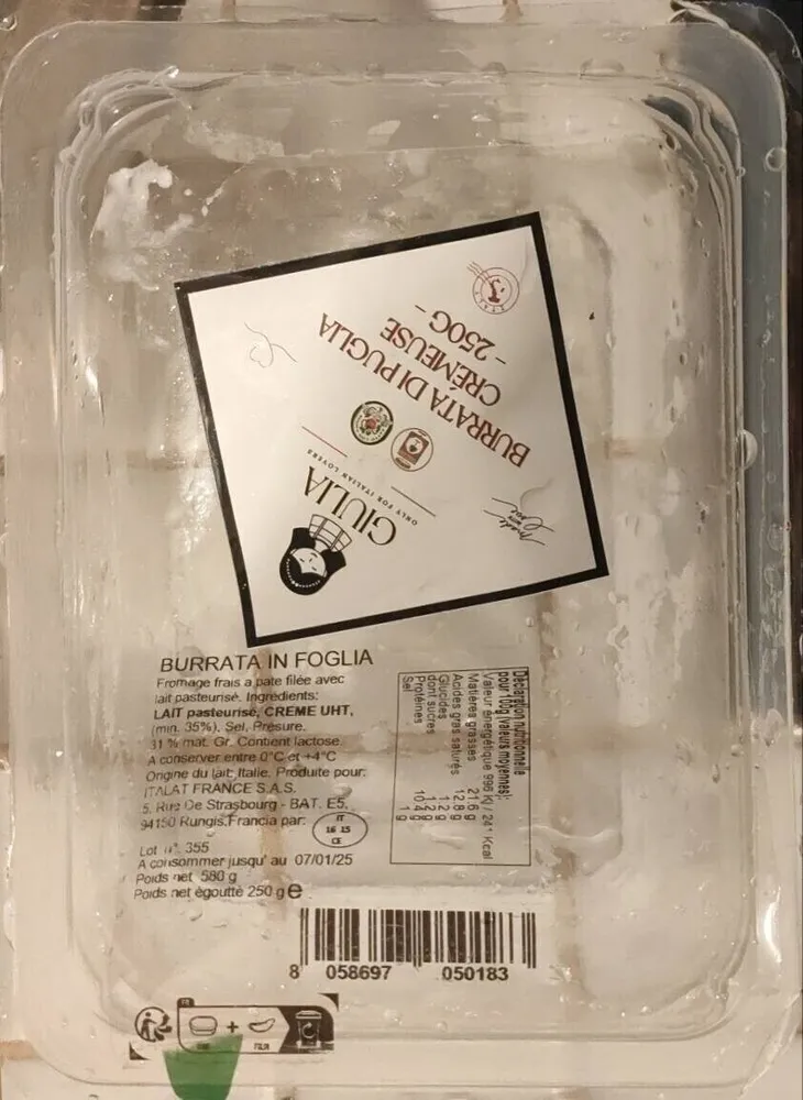 Burrata in foglia