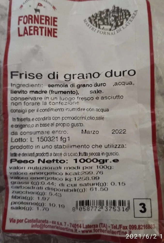 Frise di grano duro