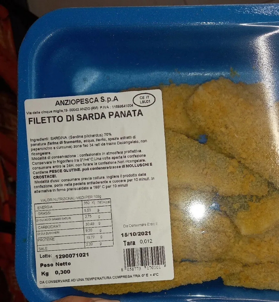 Filetto di sarda panata