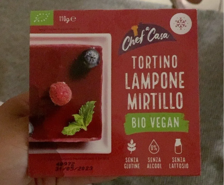 Tortino lampone bio vegan