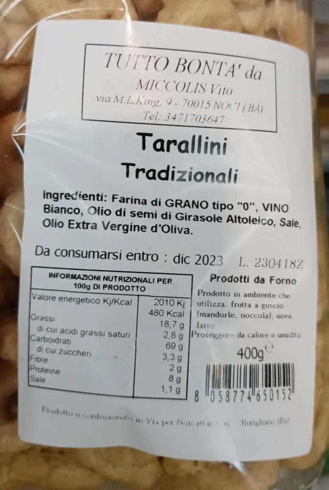 Taralli tradizionali