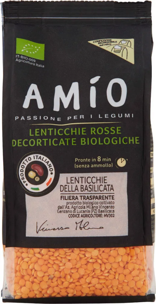 Lenticchie rosse decorticate biologiche