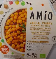 Ceci speziati al curry con mirtilli rossi