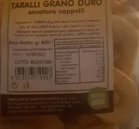 Taralli grano duro senatore cappelli