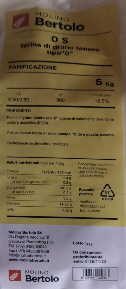 Farina di grano tenero tipo os