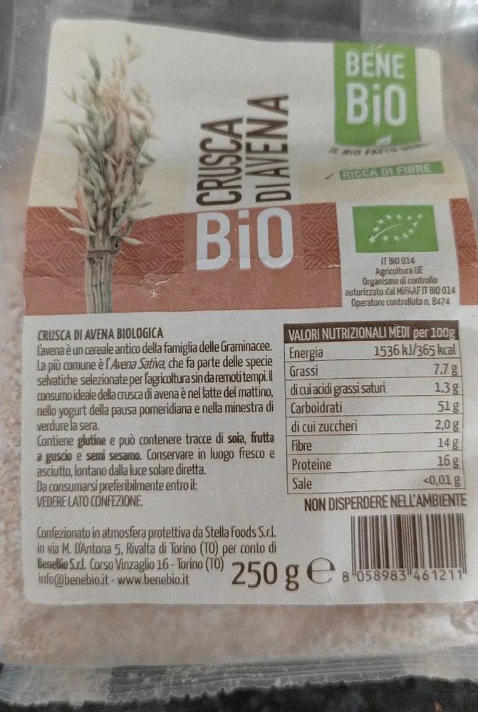 Crusca di avena bio