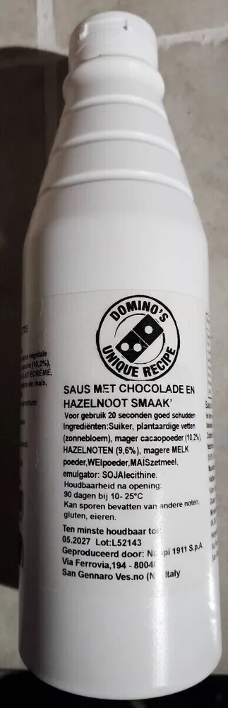 Sauce goût Chocolat Noisette