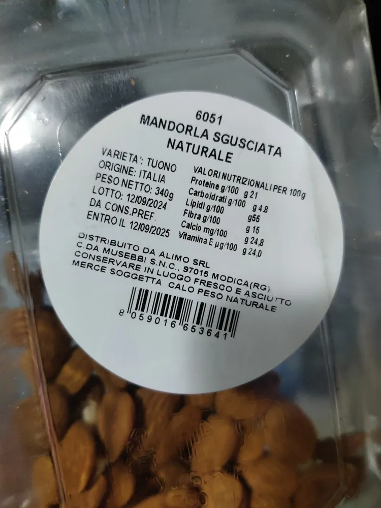 Mandorla Sgusciata Naturale
