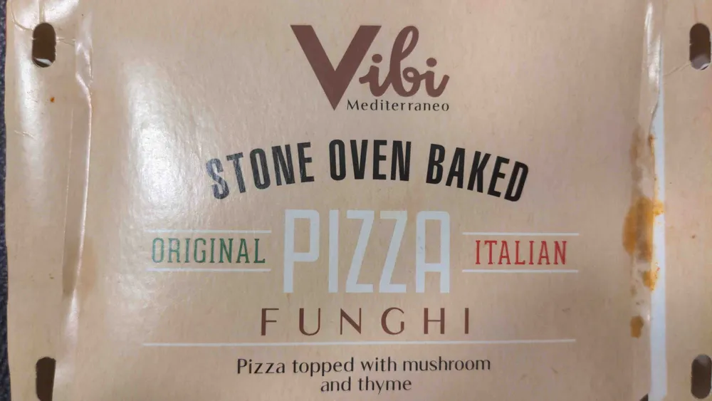 Stone oveen baked pizza