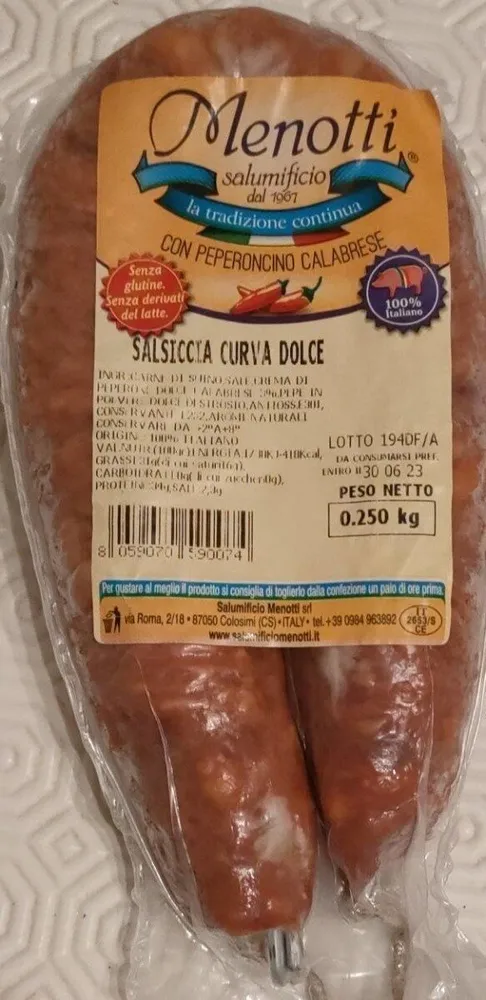 Salsiccia curva dolce