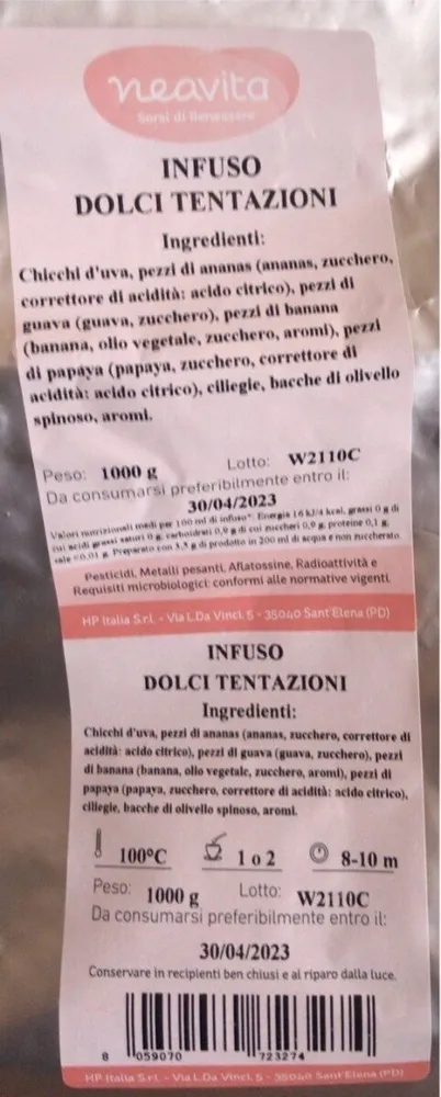 Infuso dolci tentazioni