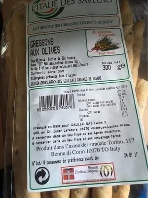 Gressins aux Olives