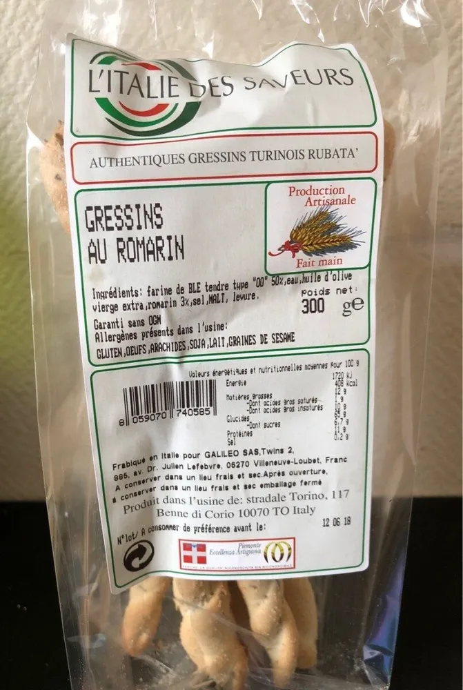 Gressins au romarin