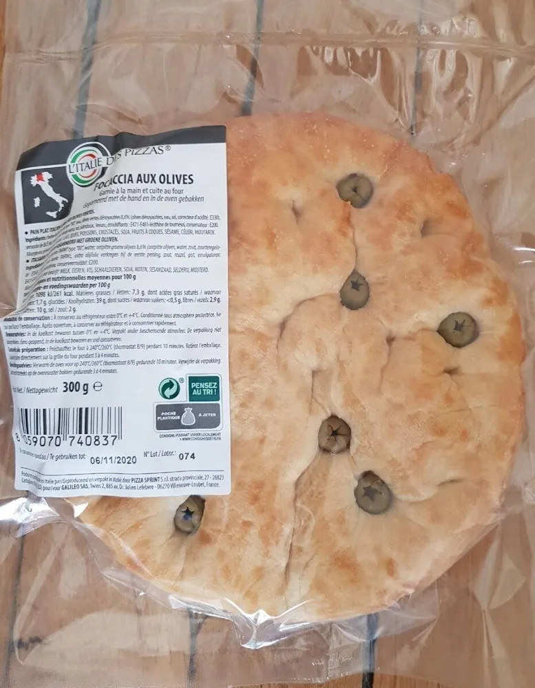 Foccacia aux olives