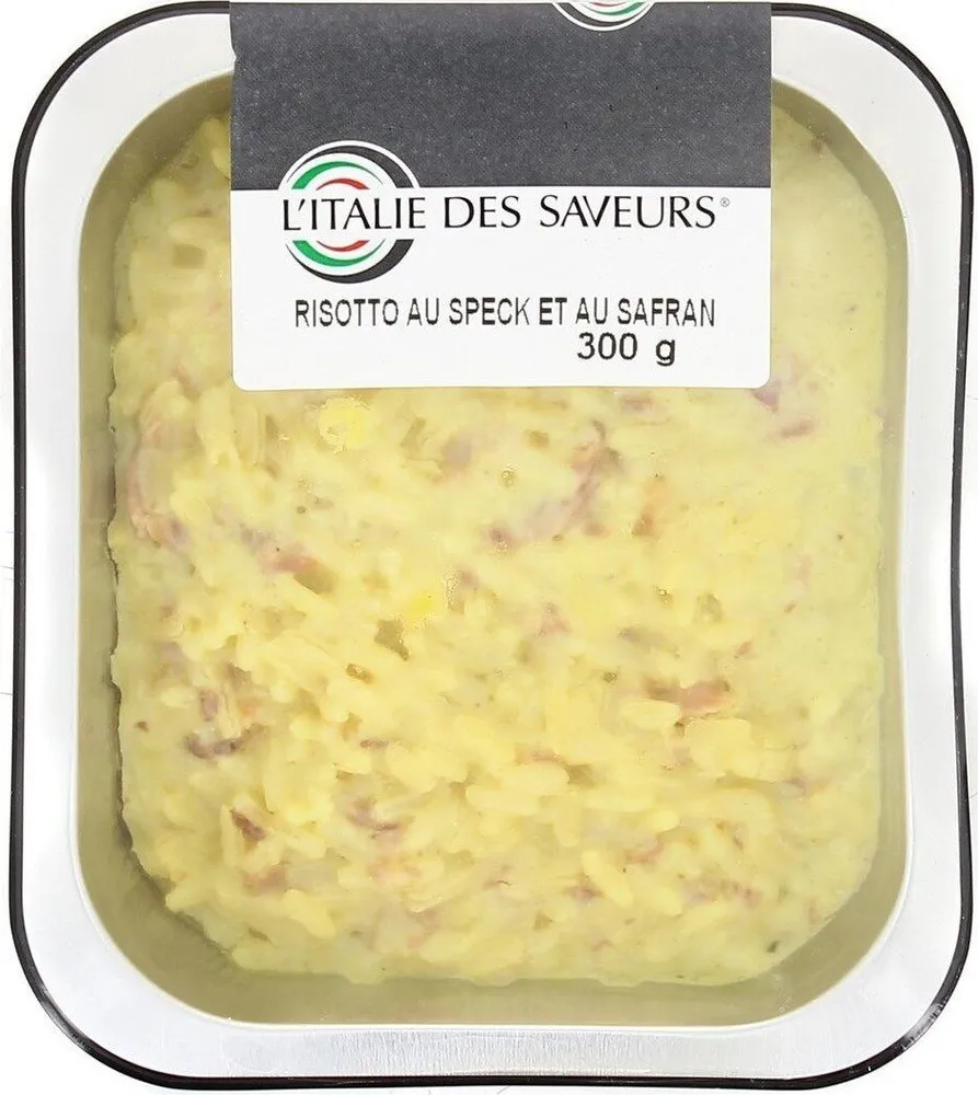 Risotto au speck et au safran