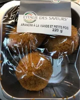 Arancini viande et petit pois