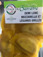 Demi-lune mozarella et legumes grillés