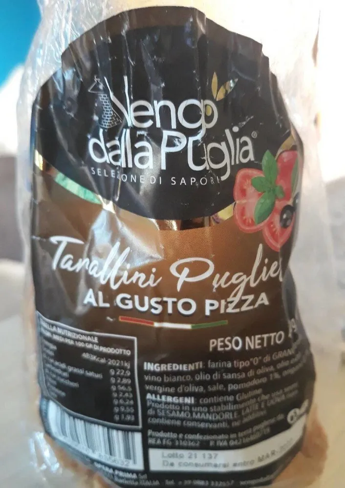 Taralli pugliesi al gusto pizza
