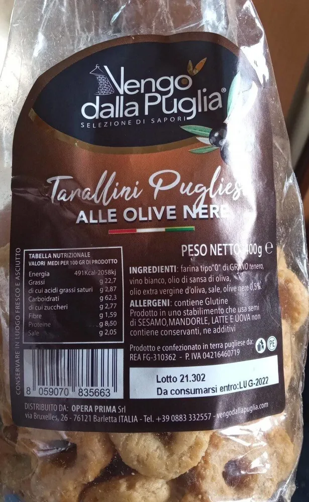 Tarallini pugliesi alle olive nere