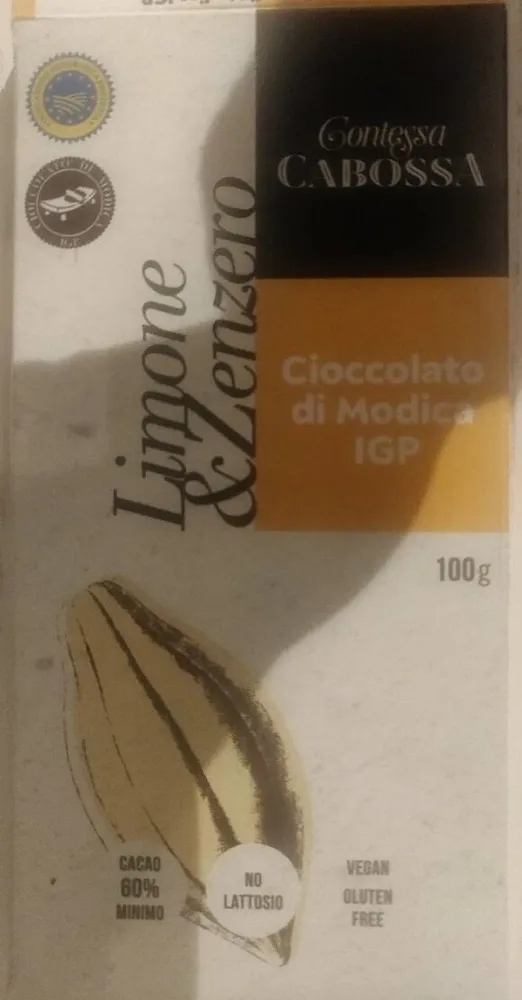 Cioccolato di Modica IGP limone & zenzero