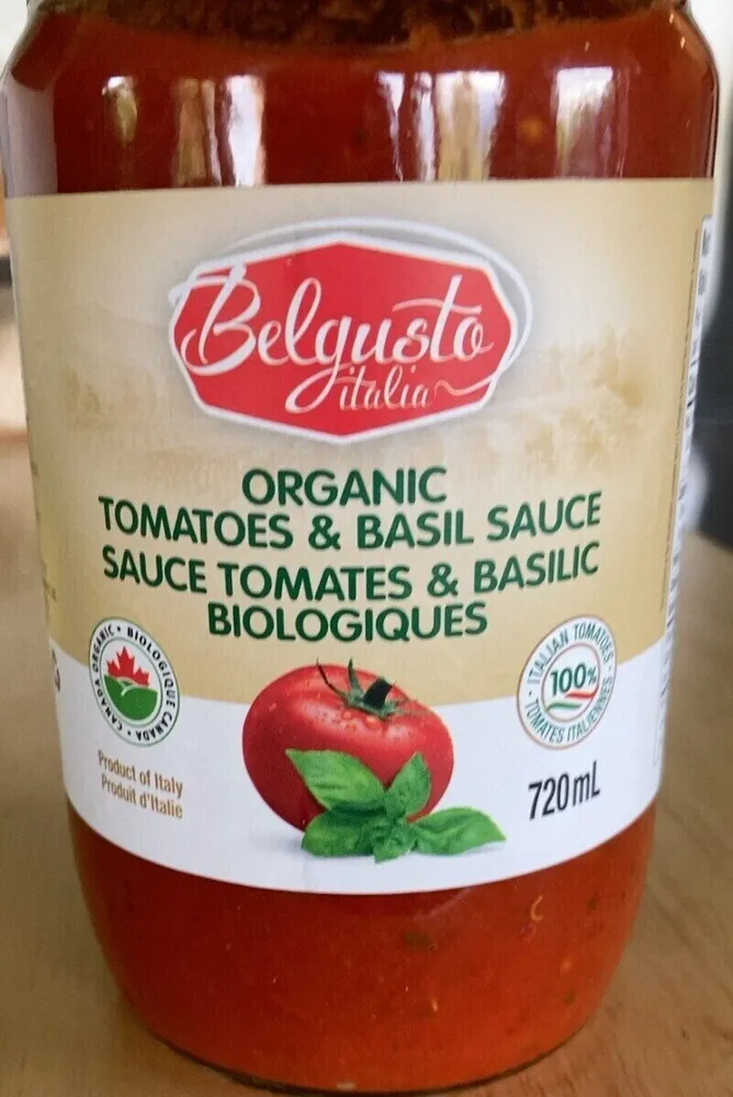 Orgsnic Tomatoe & Basil Sauce