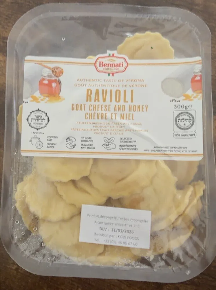 Ravioli chevre et miel