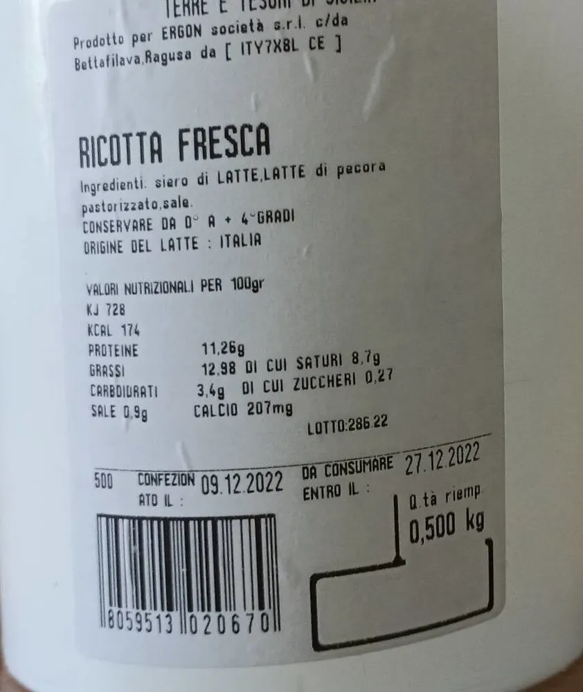 Ricotta fresca