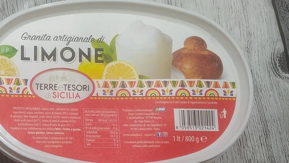 Granita artigianale di limone