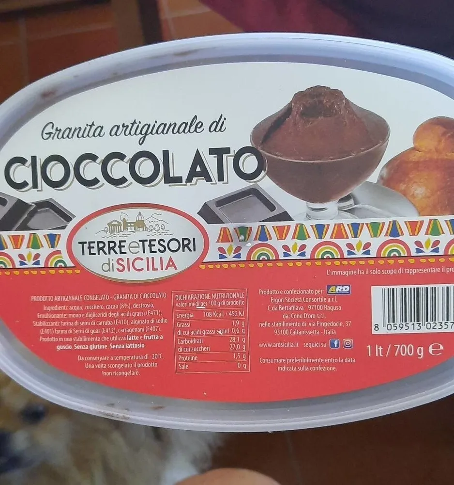 Granita artigianale di cioccolato