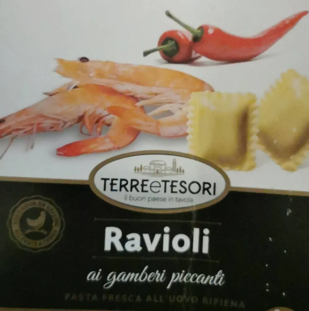 Ravioli ai gamberi piccanti