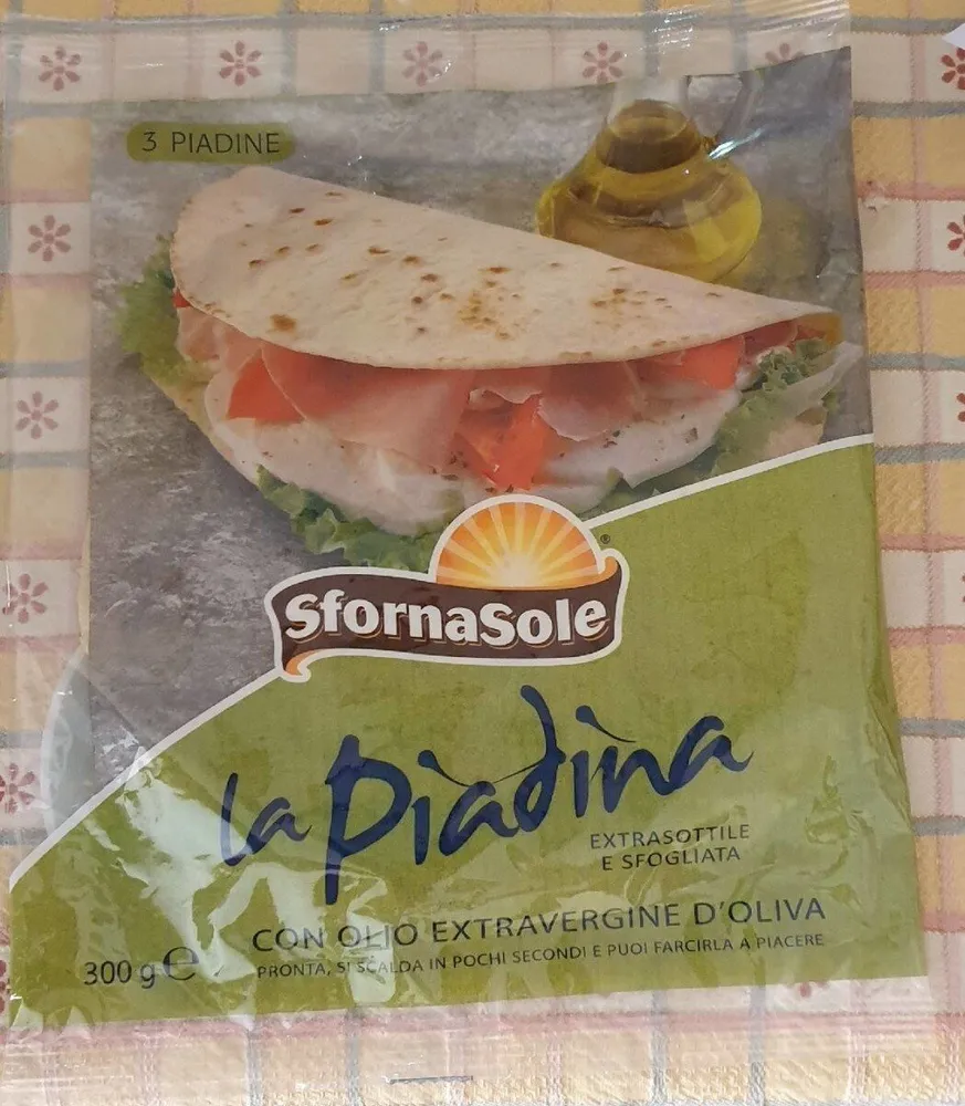 La piadina con olio extravergine d'oliva