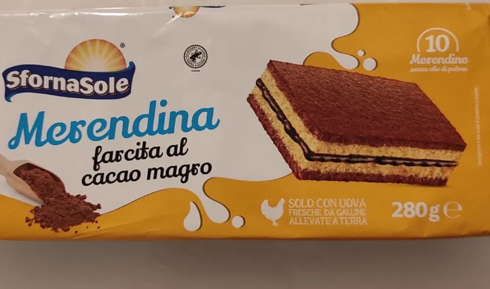 Merendina farcita al cacao magro