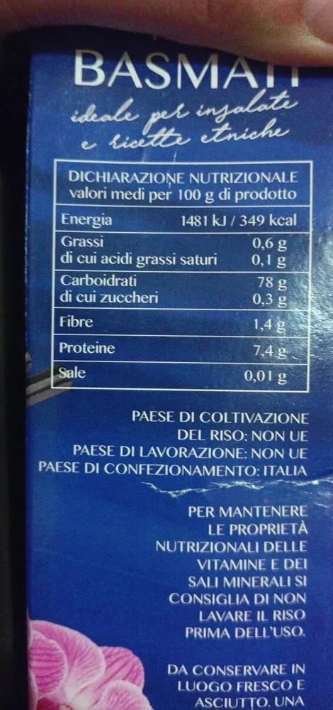 Riso Basmati ideale per insalate e ricette etniche