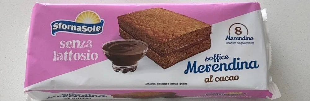 Merendina al cacao senza lattosio