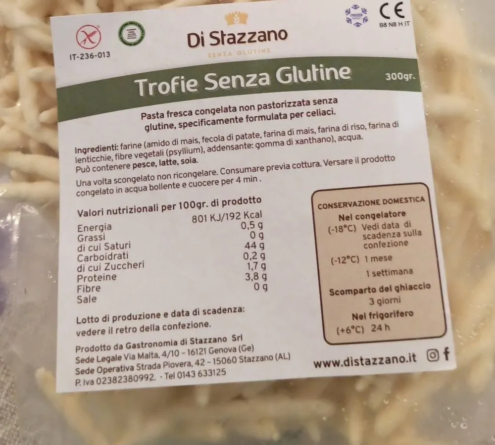 Trofie senza glutine