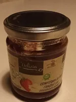 Confettura di frutta fragole con cioccolato bianco