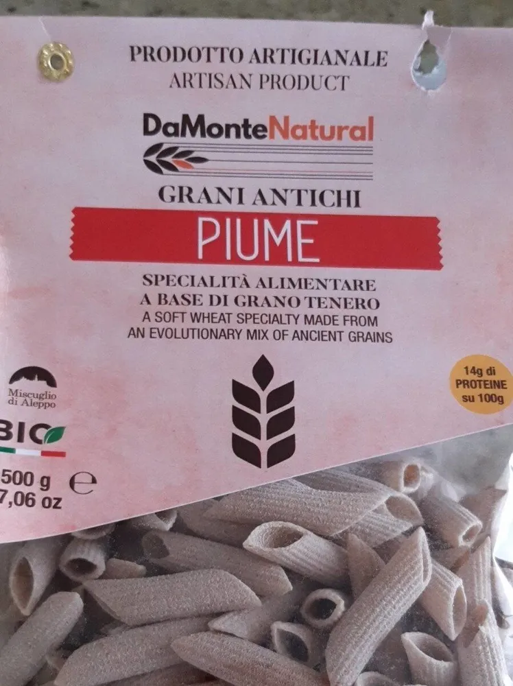 Piume - pasta bio
