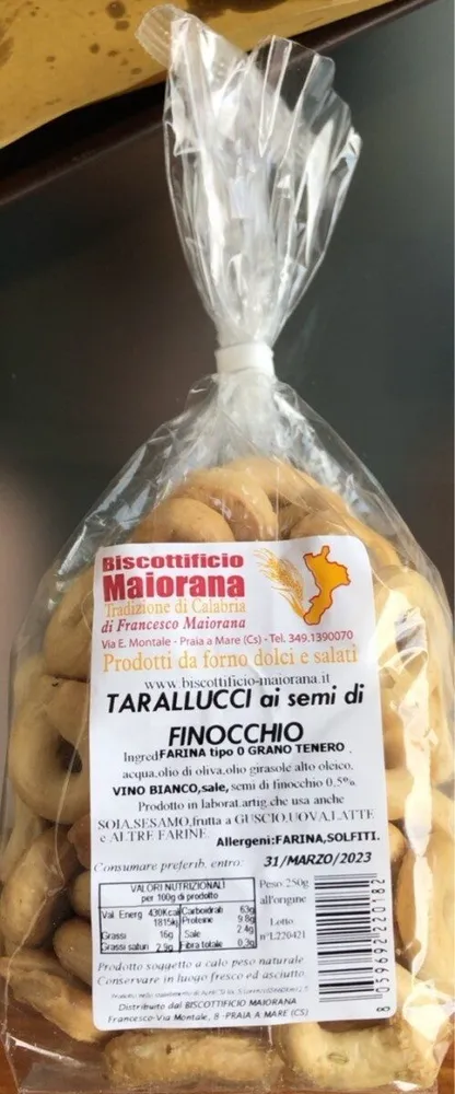 Tarallucci ai semi di Finocchio