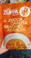 Zuppa gourmet zucca carota arachidi arancia