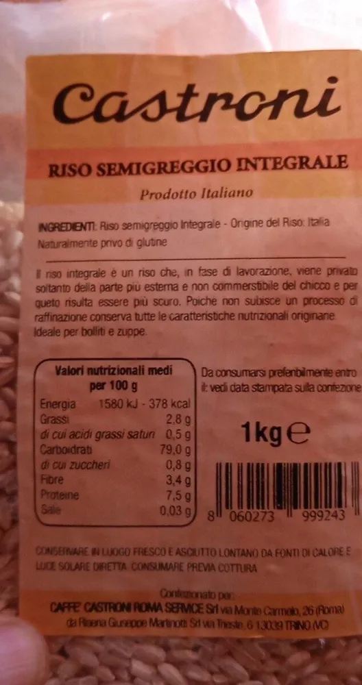 Riso semigreggio integrale