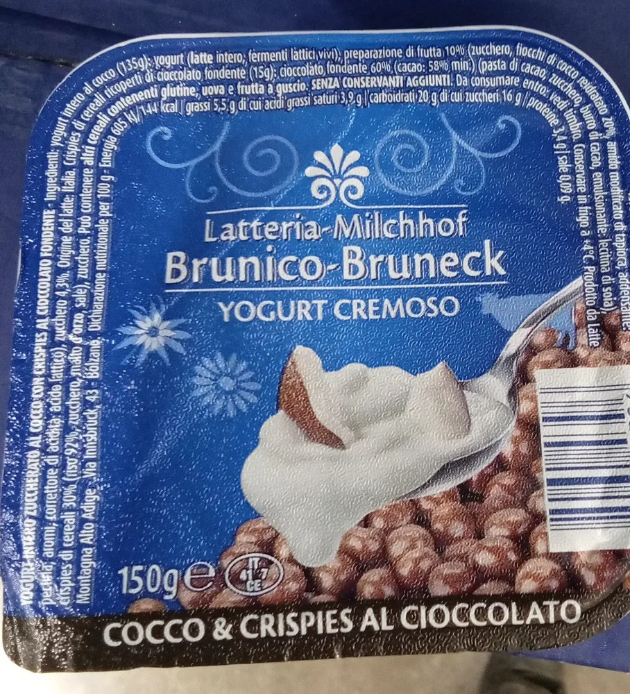 Yogurt cocco con palline ciocc.