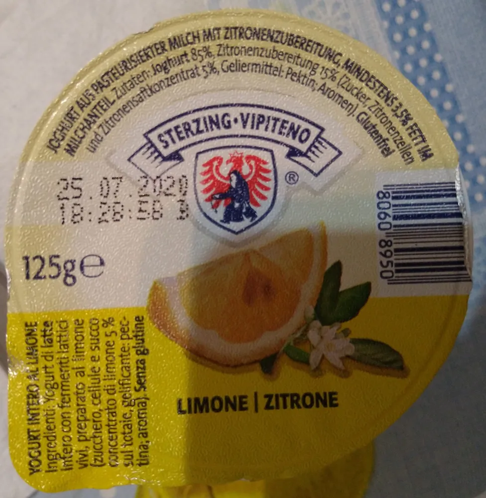 yogurt al limone