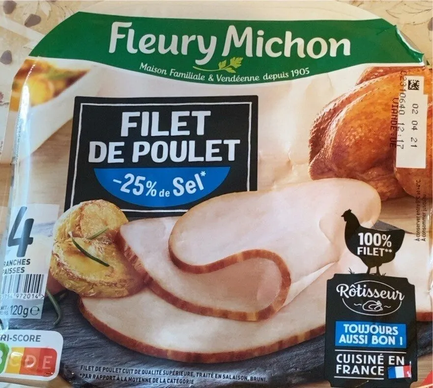 Filet de poulet -25% de sel