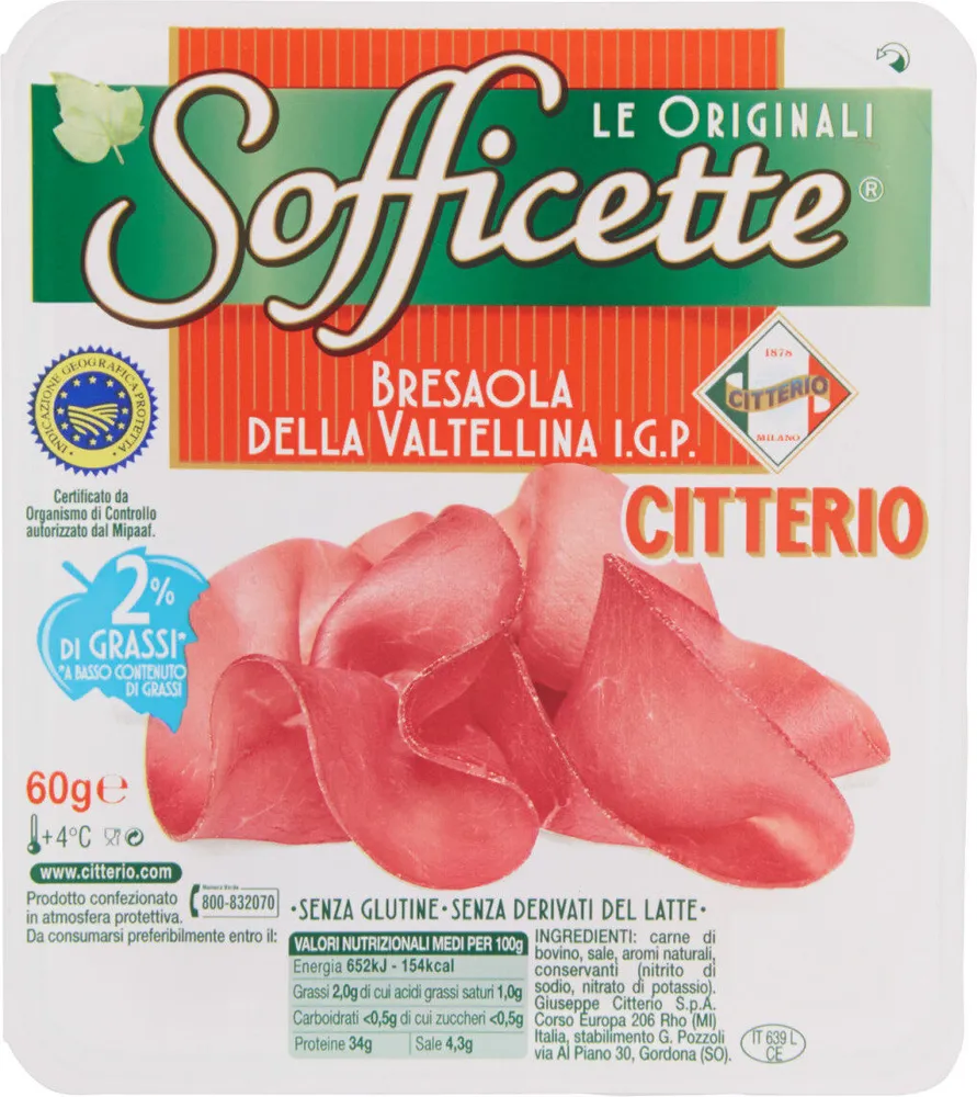 Citterio Sofficette Bresaola Della Valtellina 60g