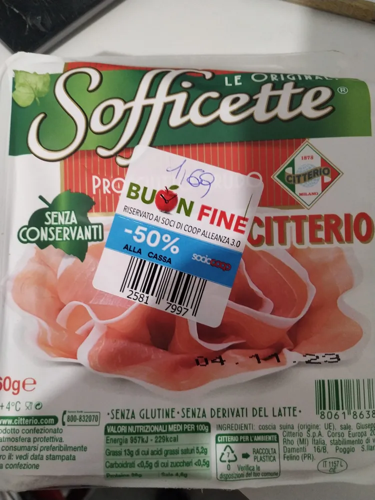 Sofficette prosciutto crudo