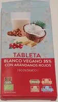 Tableta blanco verano 35% con arándanos rojos