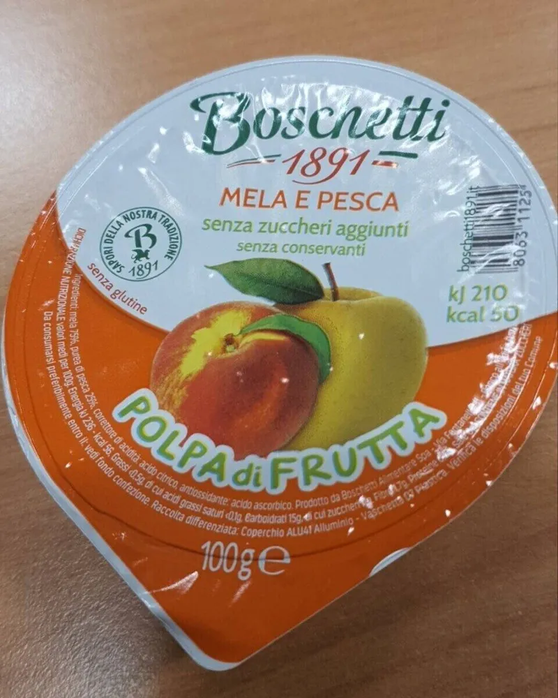 Polpa di frutta Mela e Pesca