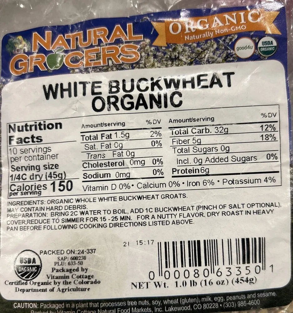 White Buckwheat Organic