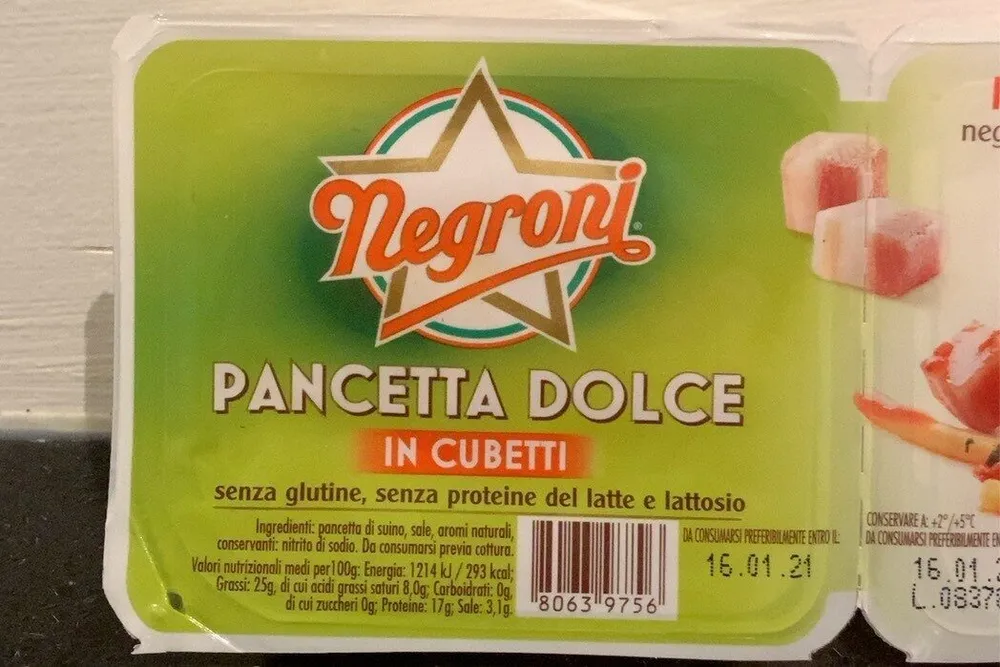 Pancetta dolce in cubetti