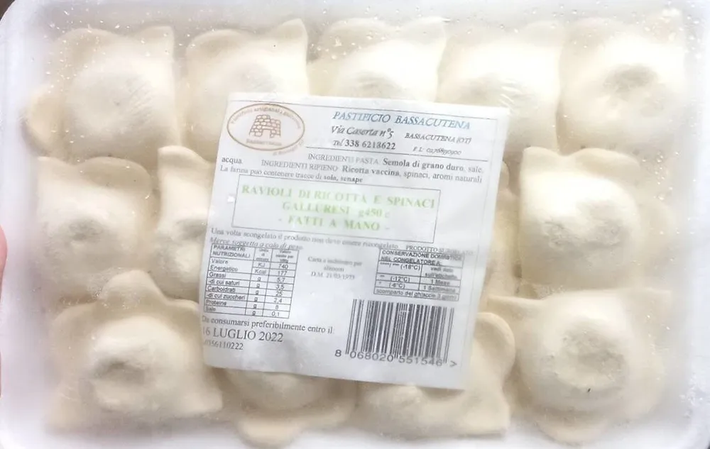 Ravioli di ricotta e spinaci galluresi